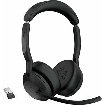 Jabra Evolve2 55 Stereo Wireless (Bluetooth) Headset MS USB-C Link 380 25599-999-899