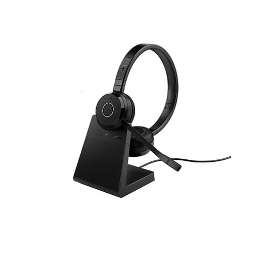 Jabra Evolve 65 TE Wireless (Bluetooth) Stereo Headset UC USB-A with Stand 6699-833-499
