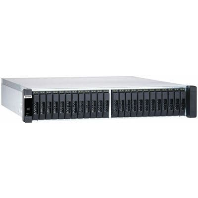 QNAP QNAP 24-BAY 2U RACKMOUNT NAS,INTEL XEON,1.90GHZ 8 CORE,128GB RAM,10G SFP+,PCIE,USB,RP,5YR ES2486DC-2142IT-128G