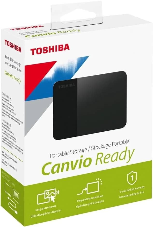 DYNABOOK DYNABOOK TOSHIBA CANVIO READY B3 USB 3.0 PORTABLE EXTERNAL HARD DRIVE 4TB (BLACK) 3YR HDTP340AK3CA