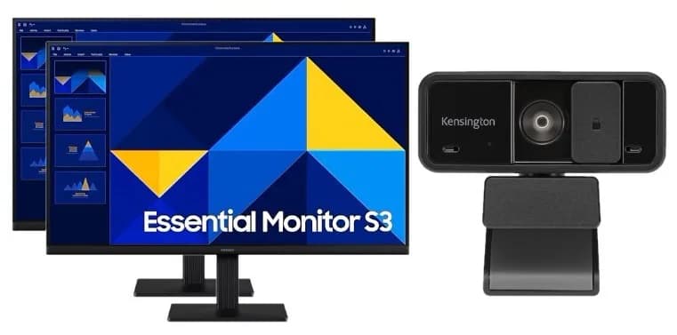 SAMSUNG 2x SAMSUNG S3 S30GD 27" (16:9) FHD IPS MONITOR, 100HZ, D-SUB, HDMI + $20 FHD WEBCAM BUNDLE LS27D300GAEXXY-CAMERA