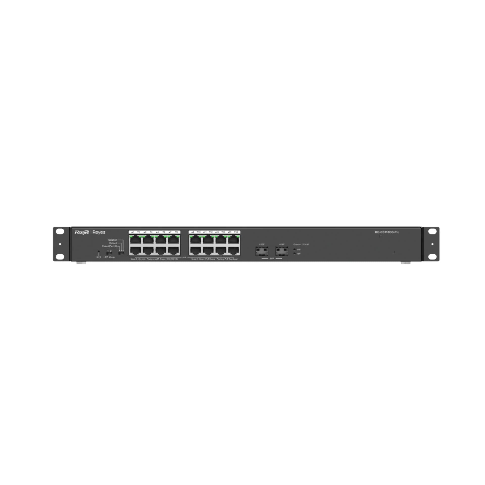 REYEE Ruijie Reyee 18-Port 10/100/1000 Mbps Unmanaged PoE Switch RG-ES118GS-P-L