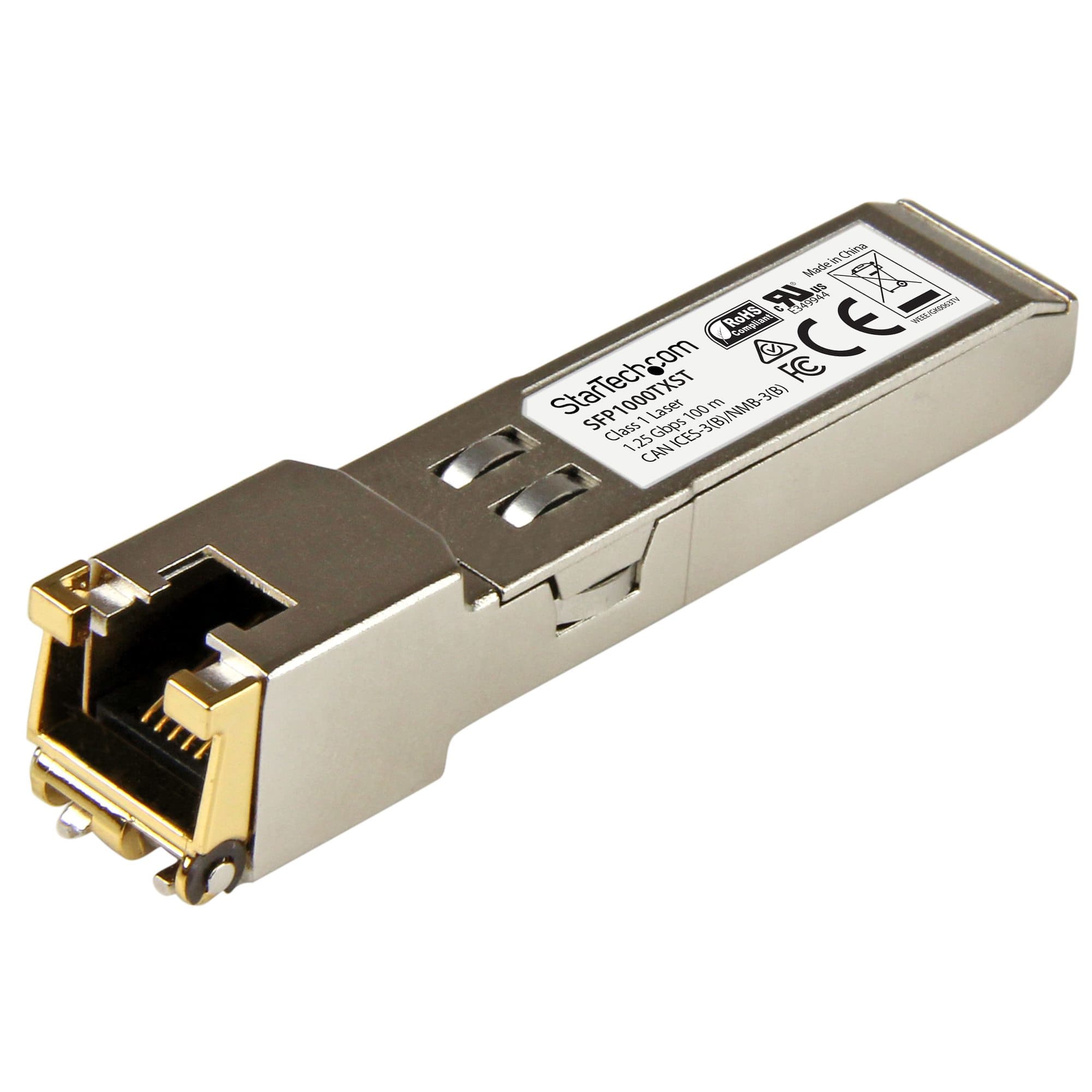 STARTECH STARTECH.COM MSA COMPLIANT 1000BASE-TX SFP - 1G COPPER SFP - 100M/328 FT, LTW SFP1000TXST