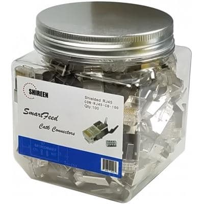 Shireen Shireen SmartFeed CAT6 Shielded RJ45 Connectors (100Pk) CON-RJ45-C6-100