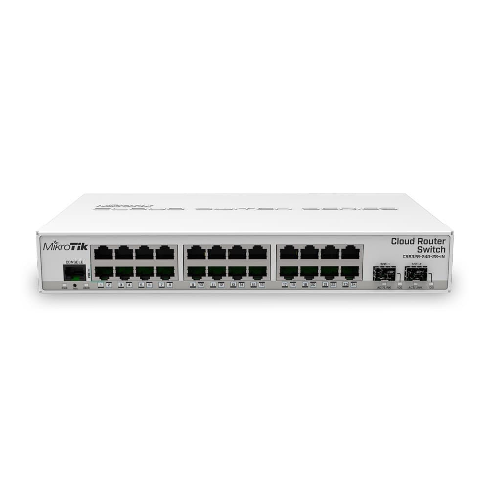 MikroTik MikroTik CRS326-24G-2S+IN 24 Port Cloud Router Switch with 10 Gbps Uplink CRS326-24G-2S+IN