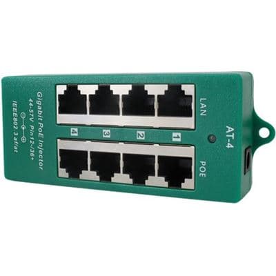 PoE World PoE World 4 Port Gigabit Shielded 802.3af/at Midspan PoE Injector GAT-4