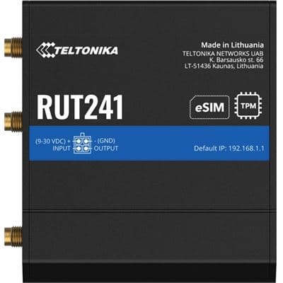 Teltonika Teltonika RUT241 eSIM Industrial 4G/LTE WiFi Cellular Router with Digital IO RUT241ESIM