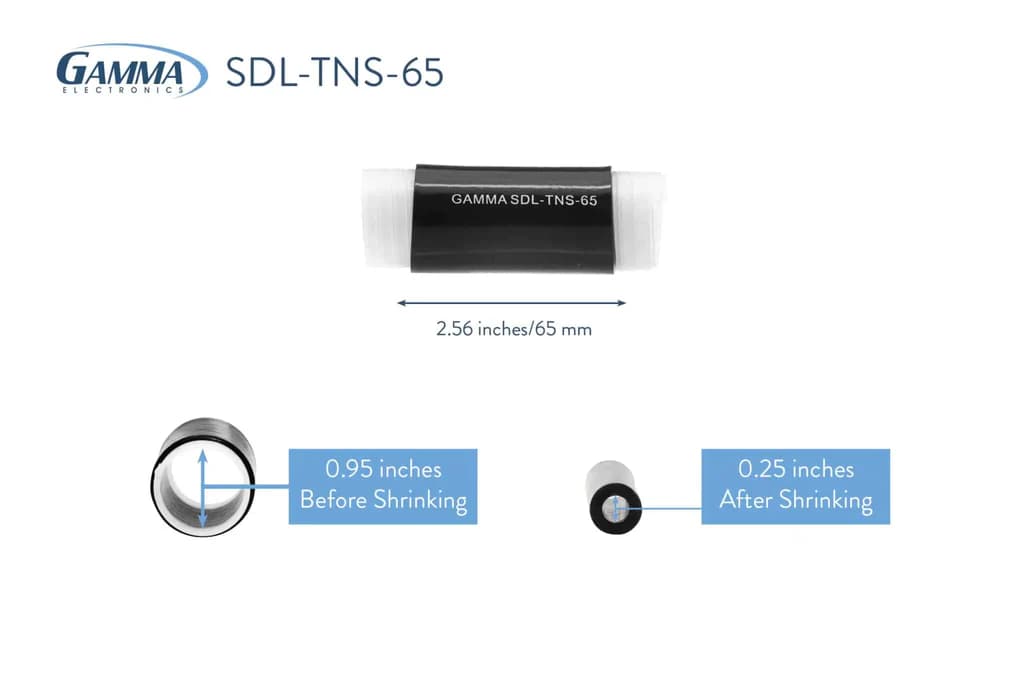 Gamma Electronics Gamma Electronics SDL-TNS-65 Silicone Cold Shrink Type N Connector to LMR-195 Cable or Larger SDL-TNS-65