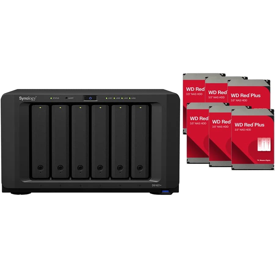 RTGWD Synology DS1621+ 6 Bay NAS RTG (12Tb) 6x WD 2Tb Red SS330-6212R