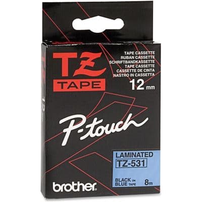 BROTHER BROTHER TZe531 12mm x 8m Standard laminated Blac 1536066