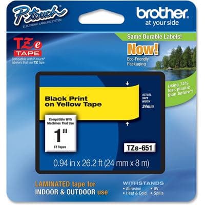 BROTHER BROTHER TZe651 24mm x 8m Standard laminated Blac 1536071