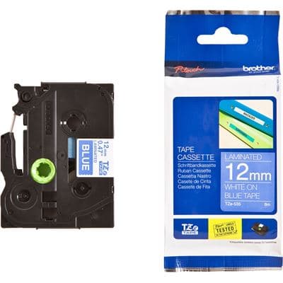 BROTHER BROTHER TZE535 : Laminated tape white on blue 8m 1711181