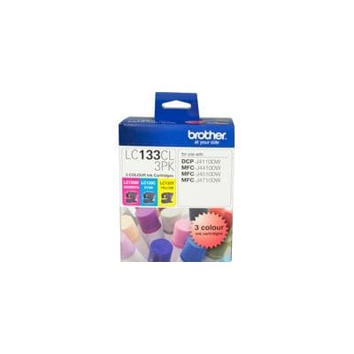 BROTHER BROTHER LC133CL3PK Cyan Magenta Yellow 3 pack 2409249