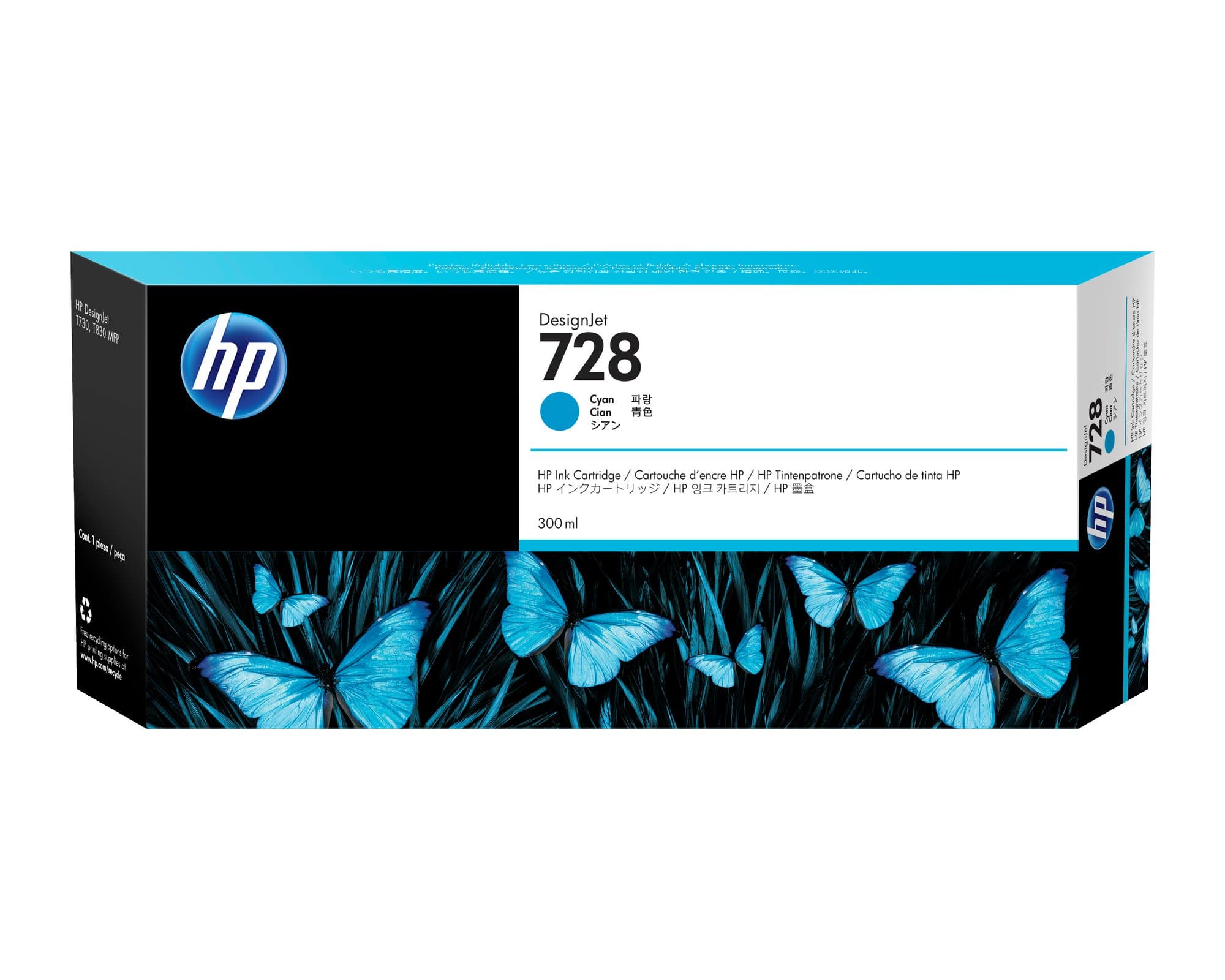 HP HP 728 300-ml Cyan Ink Crtg 3141704