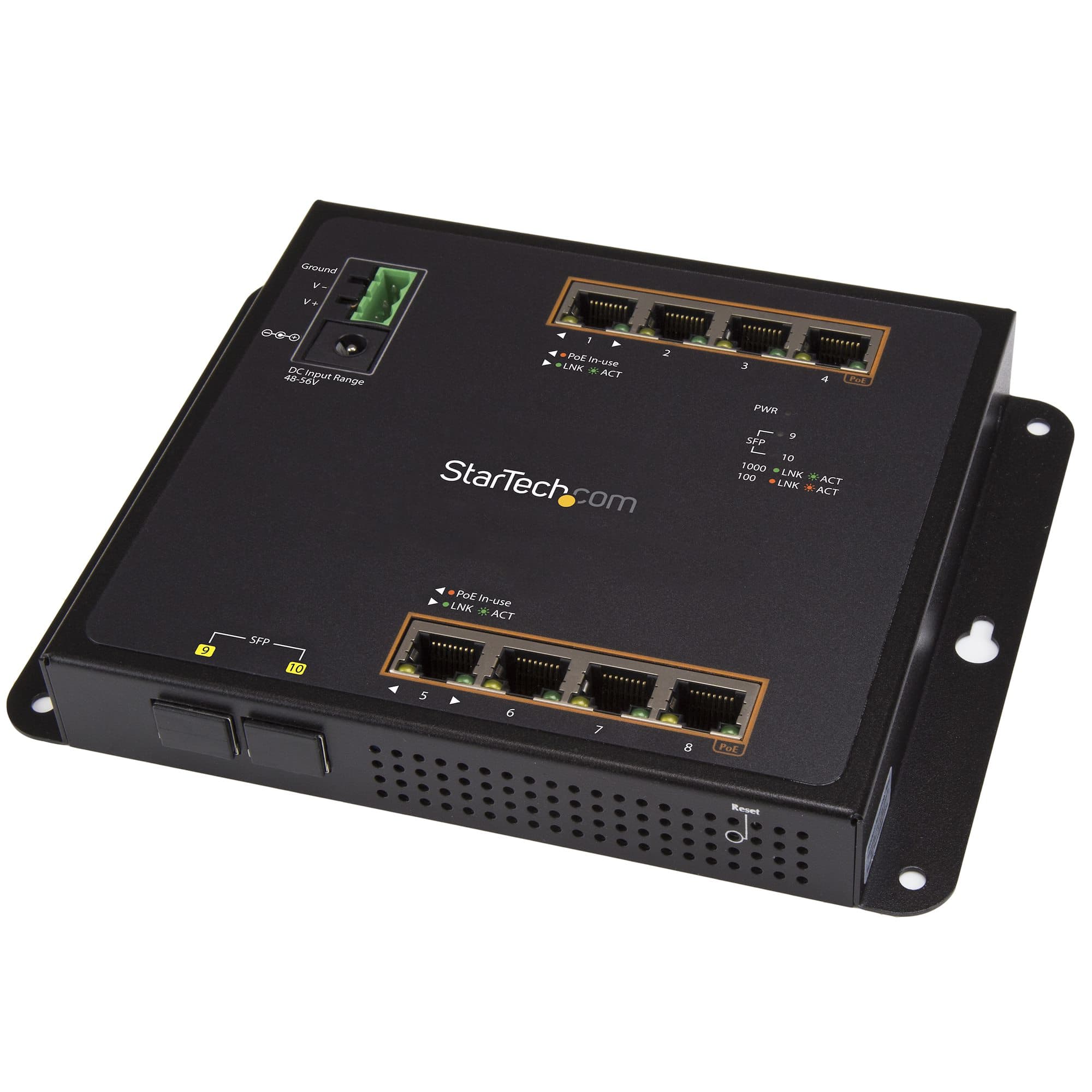 StarTech.com StarTech.com GbE Switch - 8-Port PoE+ plus 2 SFP Pts 3663077