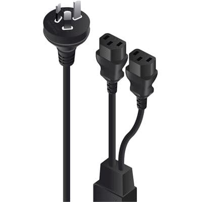 ALOGIC ALOGIC 2M 3MAINS PLUG 2 2XIEC C13YSPLITTRMTO2XF 4274776