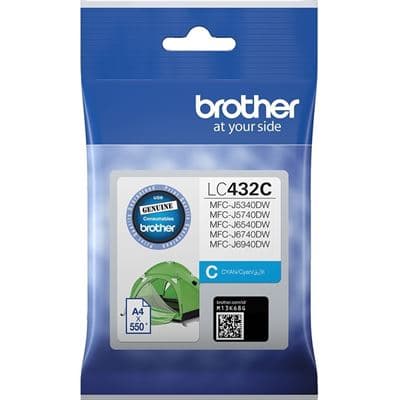 BROTHER BROTHER LC432C CYAN INK CARTRIDGE 5510190