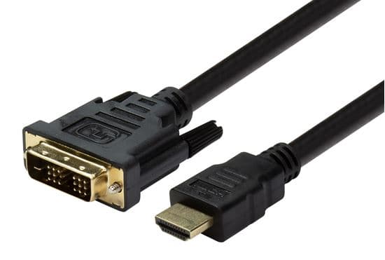 Dynamix DYNAMIX 1m HDMI Male to DVI-D Male (18+1) Cable. Single Link C-HDMIDVI-1