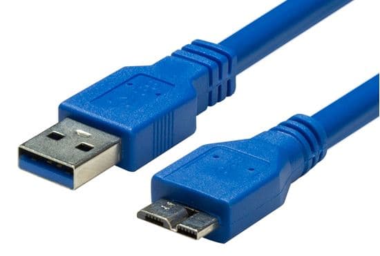Dynamix DYNAMIX 2m USB 3.0 Micro-B Male to USB-A Male Connector. C-U3MICB-2