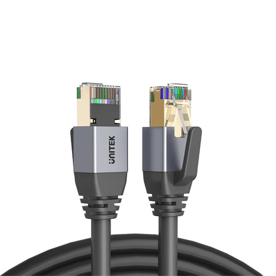 Unitek UNITEK 2M CAT8 Black SSTP 26AWG Ethernet Patch Lead in PVC Jacket. C18149AGY03-2M