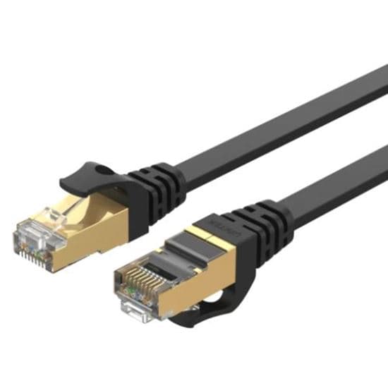Unitek UNITEK 20m CAT7 Black Flat SSTP 32AWG Patch Lead in PVC Jacket. C1897BK-20M