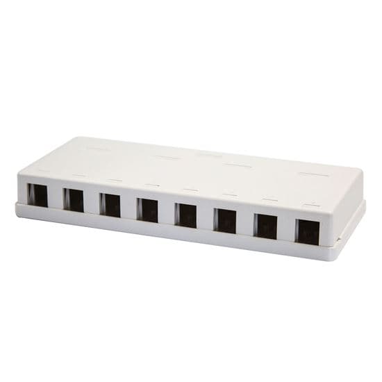 Dynamix DYNAMIX 8 Port Unloaded Keystone Wall Mount Enclosure FMT-UK-8P