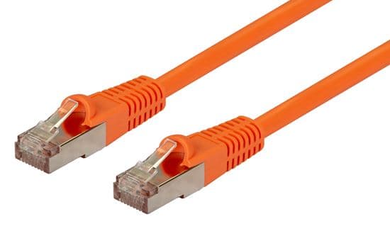 Dynamix DYNAMIX 1.5m Cat6A S/FTP Orange Shielded 10G Patch Lead. PLO-AUGS-1H