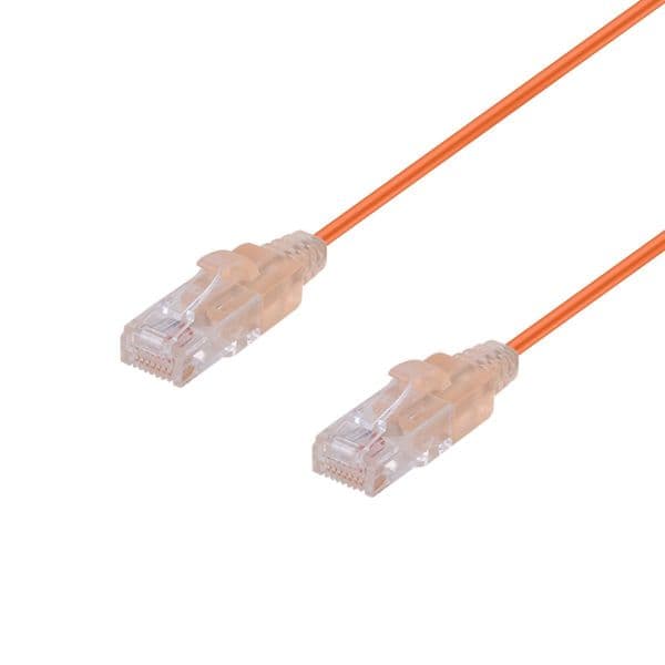 Dynamix 1.5m Cat6A 10G Orange UTP LSZH Patch Lead 30AWG 802.3af Unshielded Plug. PLSO-C6-1-5