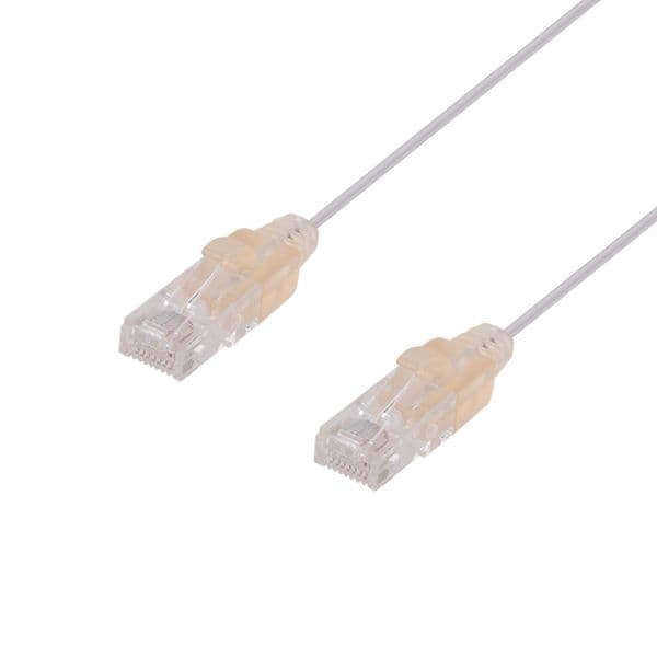 Dynamix 0.25m Cat6A 10G White UTP LSZH Patch Lead 30AWG 802.3af Unshielded Plug. PLSW-C6-0-25