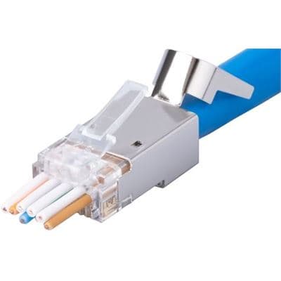 Dynamix DYNAMIX Cat6/6A STP External Ground push through plug, 20pc pack. RJ-45PTC6AS-20