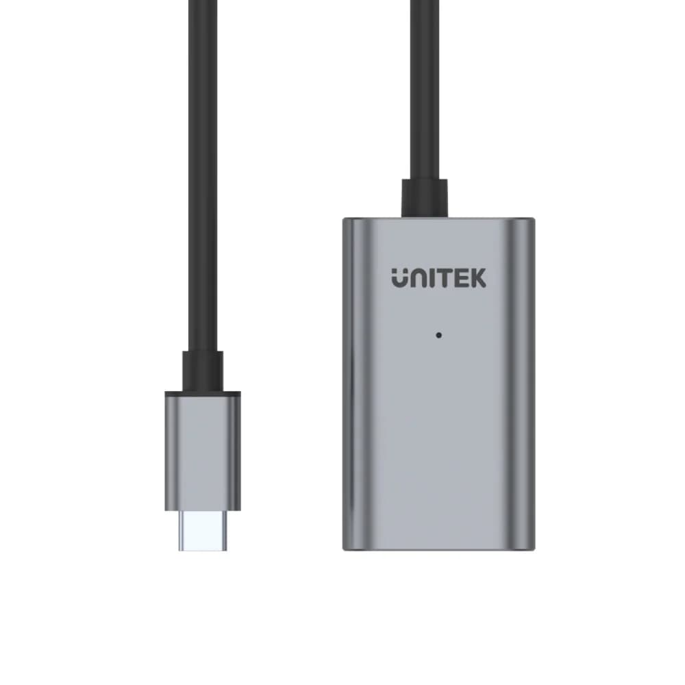 Unitek USB C Male to USB C Female Extention Cable Cable 5m Space Grey 383282