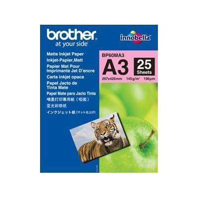 Brother Brother BP60MA3 A3 Matte Inkjet Paper 145GSM 25 Sheets BP60MA3