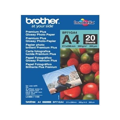 Brother Brother BP71GA4 A4 Premium Glossy Photo Paper 260GSM 20 Sheets BP71GA4
