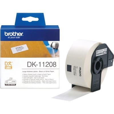 Brother Brother DK11208 400 Large Address Labels 38mm x 90mm DK11208