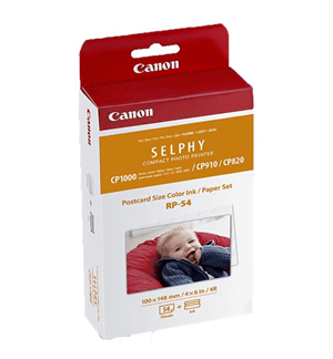 Canon Canon RP54 Selphy 6x4 Photo Paper & Ink Kit - 54 Sheets RP54