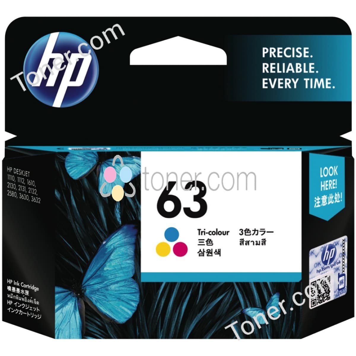Contract HP Skus HP #63 Tri Col Ink F6U61AA HI63C