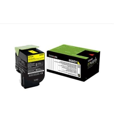 Lexmark Lexm 808SY Std Yellow Toner LX808SY