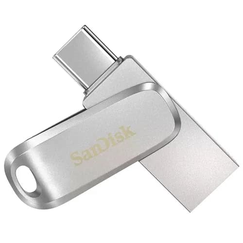 SanDisk Sandisk Ultra Dual Drive Luxe SDDDC4 64GB USB Type C Metal USB3.1/Type C Reversible Connector Swivel Design Type-C Enabled Devices 5Y SDDDC4-064G-G46