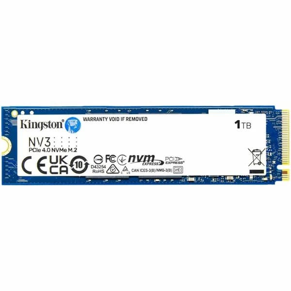 Kingston Kingston 1TB NV3 M.2 Pcie 4.0 NVME SSD R/W 6000/4000 MB/S SNV3S/1000G